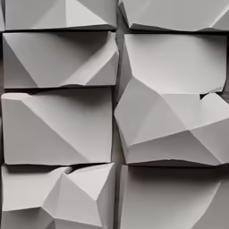 a pile of cement blocks sitting next to each other