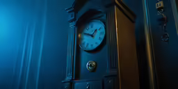 an old clock with two dials and hands on it