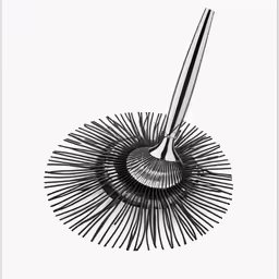 black and white photograph of a round metal object with large spikes
