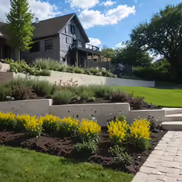 the landscape is well maintained by the homeowners