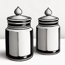 two jars one with an apple and one without