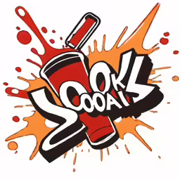 an illustration of some type of graffiti with some paint pouring around