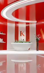 an image of a room set up with decorations