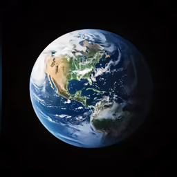 the earth as seen from space showing north america