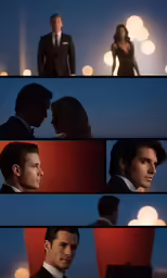a couple standing next to each other in a movie