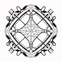 an artistic design for coloring and crafts,black and white image of an abstract design,a black and white drawing of an ornamental design,a geometric drawing with many elements in it,an intricate design for wall paper, a modern style