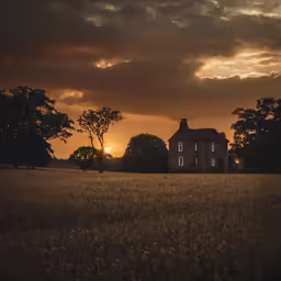 the sun shines brightly through the clouds above a grassy field