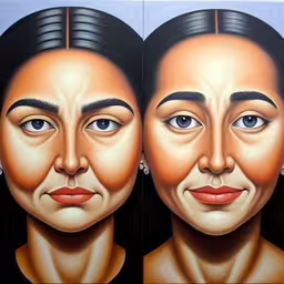 two images of a woman