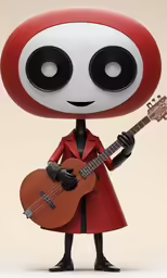 a small toy that has a guitar in it