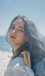 an image of a woman on the beach