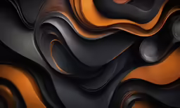some type of black and orange object with an orange stripe