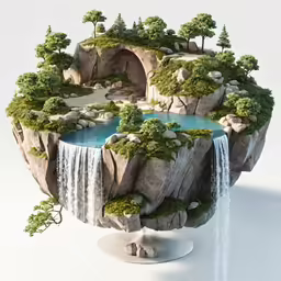 a picture of a waterfall in the sky