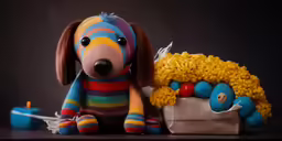 this is an image of a stuffed dog