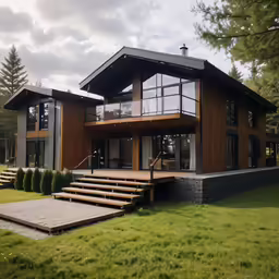 this house is located in the countryside on a nice day