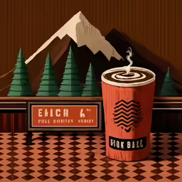 there is an illustration of a cup of coffee