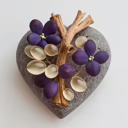 an image of an earthy heart with flowers