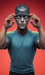 an animated man with a strange look and strange makeup