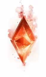 a painting of an orange crystal
