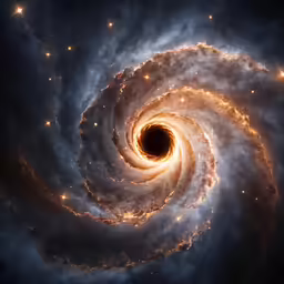 a computer generated image of a black hole in the sky