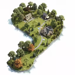 a house is set on top of an island