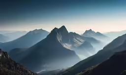 some mountains have many clouds on them