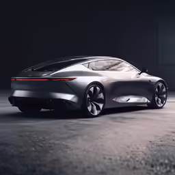 an artistic shot of a futuristic concept car