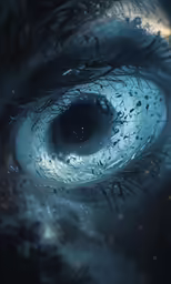 close up photo of the center of a very strange eye