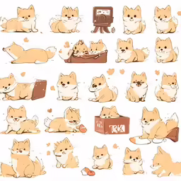 some very cute dogs set by some type of camera