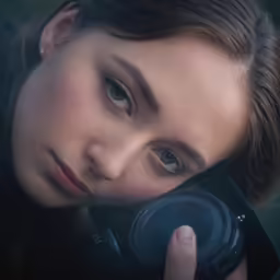 a young woman taking a photograph with her camera