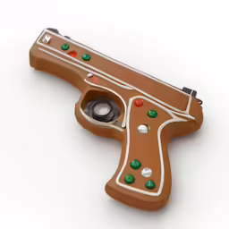 the small toy gun is made from polymer