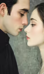 there is a man and woman staring at each other
