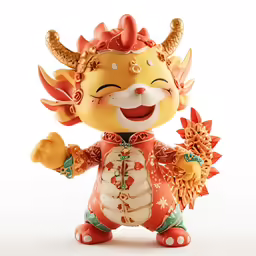 a very cute looking ceramic figurine holding something