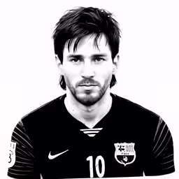 the head shot of a man wearing a black and white shirt