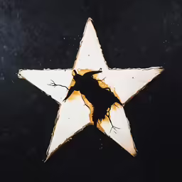 a star and a black hole in the background