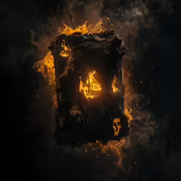 the design is shown with the fire on top