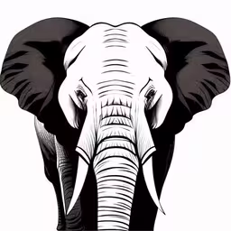 a drawing of an elephant