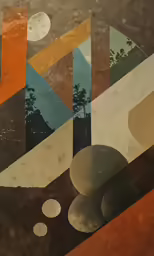an art work with multiple shades of different shapes