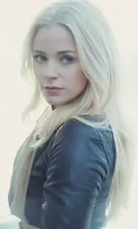 the blonde woman is posing with her arms on her hips