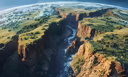 an image of the beautiful scenery from a plane