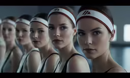the beautiful young women are wearing their own headbands