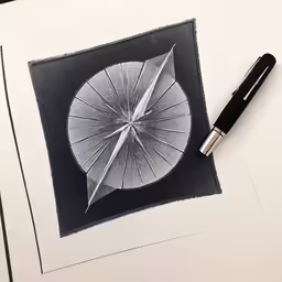 a pen sitting on top of some paper