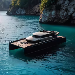 a boat that is sitting in the water