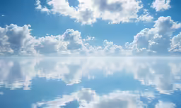 a lake with some clouds in the sky