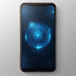 the samsung galaxy phone has an image on it