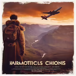 the movie poster features a large jetliner