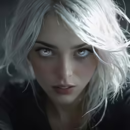 a beautiful woman with blonde hair and blue eyes