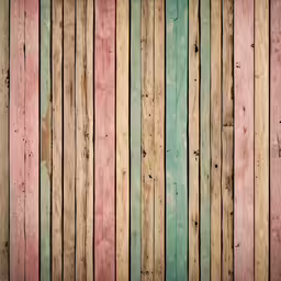 a wood planked background with multiple colors,wood planks are painted aqua, pink, and peach