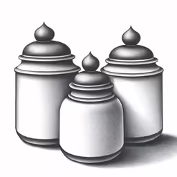 three salt and pepper shakers