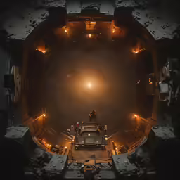 a sci fi fim room that has lots of light in it