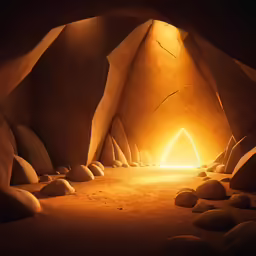 a very large dark cave with light coming in from it